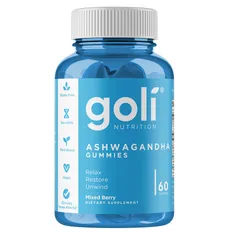 Kẹo dẻo Goli Nutrition Ashwagandha Gummies - Hỗ trợ giảm căng thẳng, thư giãn và cải thiện giấc ngủ sâu ngon - 60 viên
