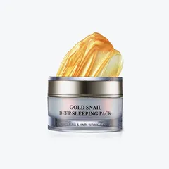 Mặt Nạ Ngủ Ốc Sên Vàng 24K Gold Snail Deep Sleeping Pack Dưỡng Ẩm, Trẻ Hóa Da, Cải Thiện Nếp Nhăn - Hộp 10 Mặt Nạ