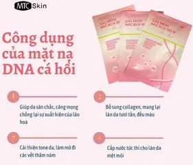 Mặt Nạ Tế Bào Gốc Salmon Microfiber MTC Skin - Phục Hồi & Dưỡng Da, Chống Lão Hóa, Cấp Nước, 10 Miếng