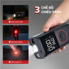 Máy Bơm Lốp Xe Ô Tô & Xe Máy Mini Pin 6000mAh - Cảm Biến Áp Suất, Công Suất 120W, Thiết Kế Gọn Nhẹ, Thao Tác Dễ Dàng