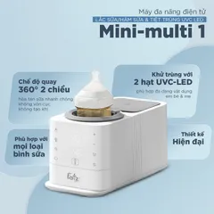 Máy Đa Năng Điện Tử Fatzbaby Mini-Multi 1 FB9272BT - Lắc Sữa, Hâm Sữa, Tiệt Trùng UVC Led - Thiết Kế Hiện Đại, Ít Ồn
