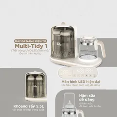 Máy tiệt trùng đa năng Fatzbaby Multi-Tidy 1 FB9618HB - Sấy khô, đun và hâm nước, khoang sấy 5.5L, công nghệ UVC-LED