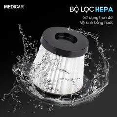 Máy Hút Bụi Cầm Tay Ô Tô Medicar 100W - Sạc Qua Tẩu Xe, Lực Hút Mạnh 6500PA, Tiện Lợi Vệ Sinh Nội Thất Ô Tô