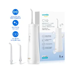 Máy Tăm Nước Usmile CY0 - 4 Chế Độ Làm Sạch, Công Nghệ Sóng Siêu Âm, Bảo Vệ Nướu, Tiện Dụng Mang Theo, Pin 90 Ngày