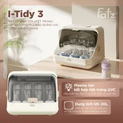 Máy Tiệt Trùng Bình Sữa UVC Công Nghệ PLASMA i-Tidy 3 - Fatzbaby FB4602HB - Tiệt Trùng Toàn Diện và Sấy Khô Bảo Quản Vượt Trội