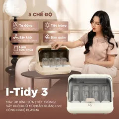 Máy Tiệt Trùng Bình Sữa UVC Công Nghệ PLASMA i-Tidy 3 - Fatzbaby FB4602HB - Tiệt Trùng Toàn Diện và Sấy Khô Bảo Quản Vượt Trội