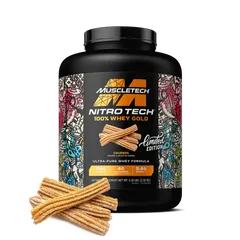 Muscletech Nitrotech 100% Whey Gold 5lbs - Bột Protein Hỗ Trợ Tăng Cơ, Chất Lượng Đỉnh Cao, Vị Churros & Dulce De Leche