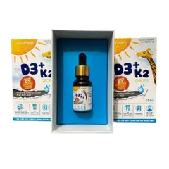 Giọt Naga Children D3 + K2 - Hỗ trợ hấp thu canxi, ngừa còi xương cho trẻ, vitamin D3 và K2 tăng cường phát triển xương và miễn dịch