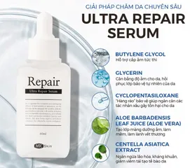 Serum MTC Skin Ultra Repair 60ml - Hỗ Trợ Phục Hồi Tái Tạo Da Khô, Mụn, Thâm Sẹo - Dưỡng Da Chuyên Sâu, Cấp Ẩm Tự Nhiên