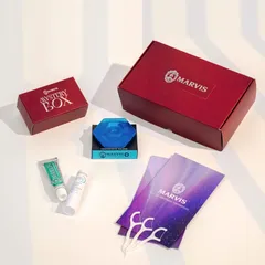 Set 2 Tuýp Kem Đánh Răng Marvis - Hương Trà Xanh & Mint, Kèm Hộp Quà Lucky Box, Làm Sạch Hiệu Quả, Hơi Thở Thơm Mát