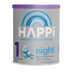 Sữa đêm HAPPi Night 1 600g - Dinh dưỡng phát triển cho trẻ sơ sinh, hỗ trợ tiêu hóa và giấc ngủ sâu từ 0-6 tháng tuổi