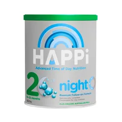 Sữa đêm HAPPi Night số 2 - Dinh Dưỡng Cho Bé 6-12 Tháng, Hỗ Trợ Ngủ Ngon, Phát Triển Toàn Diện 600g