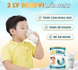 Sữa dinh dưỡng BeHevi 650g - Hỗ trợ tăng cân và phát triển trí não cho trẻ em, bổ sung protein và omega-3 tự nhiên