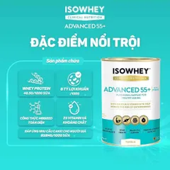 Sữa IsoWhey Advanced 55+ - Dinh Dưỡng Chuyên Biệt Hỗ Trợ Sức Khỏe Người Trên 55 Tuổi, Bổ Sung 23 Vitamin & Khoáng Chất