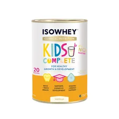 Sữa IsoWhey Kids Complete - Giúp Tăng Chiều Cao Cho Trẻ Từ 4-18 Tuổi, Bổ Sung Canxi, Protein, và Lợi Khuẩn, Hương Vị Vani Thơm Ngon