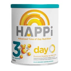 Sữa Ngày HAPPi Day Số 3 - Dinh Dưỡng Thời Gian Trong Ngày Cho Trẻ Từ 12 Tháng Tuổi, 600g, Hỗ Trợ Phát Triển Toàn Diện