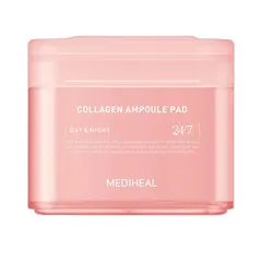 Toner Pad Mediheal Collagen Ampoule - Hỗ Trợ Cấp Ẩm & Tăng Độ Đàn Hồi Cho Da - Hộp 100 Miếng Chính Hãng