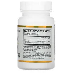 Viên bổ sung Vitamin D3 125mg (5000 IU) California Gold Nutrition - Hỗ trợ sức khỏe xương và miễn dịch, 90 viên mỗi lọ
