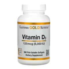 Viên Bổ Sung Vitamin D3 50mg (2000 IU) California Gold Nutrition - Hỗ Trợ Sức Khỏe Xương và Miễn Dịch, 360 Viên/hộp
