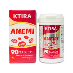 Viên Uống Bổ Sung Sắt Bổ Máu Anemi Ktira Nhật Bản 90 Viên - Tăng Cường Sức Khỏe, Hỗ Trợ Thiếu Sắt, Dinh Dưỡng Thiết Yếu
