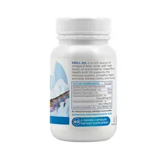 Viên uống dầu nhuyễn thể Deep Blue Health Krill Oil - Hỗ trợ Omega 3, DHA, EPA cho sức khỏe tim mạch và miễn dịch - 60 viên dễ uống