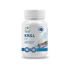 Viên uống dầu nhuyễn thể Deep Blue Health Krill Oil - Hỗ trợ Omega 3, DHA, EPA cho sức khỏe tim mạch và miễn dịch - 60 viên dễ uống