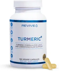 Viên Uống Hỗ Trợ Tăng Cường Miễn Dịch Revive Turmeric+ 120 Viên - Bổ Sung Curcumin Từ Nghệ Mỹ, Hỗ Trợ Chống Oxy Hóa và Viêm