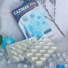 Viên uống hỗ trợ xương khớp Cazimak Pro - Bổ sung Canxi, Vitamin D3, K2 cho sức khỏe xương khớp người lớn và trẻ em