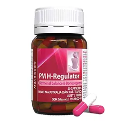 Viên uống Pm H-Regulator Cân Bằng Nội Tiết Tố Nữ - Hỗ Trợ Giảm Triệu Chứng Tiền Mãn Kinh và Kinh Nguyệt Khó Chịu - 30 Viên