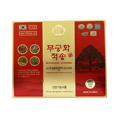 Viên uống tinh dầu thông đỏ VVIP Mugunghwa Jeoksong - Giúp Tăng Cường Sức Khỏe, Chống Lão Hóa, 180 Viên Hỗ Trợ Năng Lượng