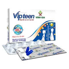 Viên Uống Vipteen Vinh Gia Tăng Chiều Cao và Phát Triển Trí Tuệ - Hỗ Trợ Còi Xương Cho Trẻ Em và Thanh Thiếu Niên