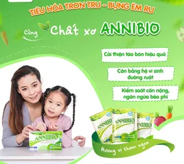 Bột Chất Xơ Hòa Tan Annibio - Hỗ Trợ Tiêu Hóa, Nhuận Tràng, Ngừa Táo Bón, Hộp 30 Gói, Dinh Dưỡng Tự Nhiên