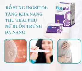Bột Uống Bluesitol Tăng Cường Khả Năng Thụ Thai Cho Nữ - Hỗ Trợ Sức Khỏe Sinh Sản Với Myo-Inositol (Hộp 15 Gói)