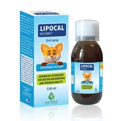 Canxi Thực Vật Cho Bé Lipocal K2-MK7 - Bổ Sung Vitamin D3, K2, Hỗ Trợ Tăng Chiều Cao và Xương Khỏe Mạnh 150ml