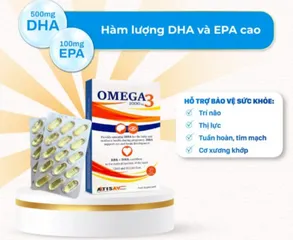 Dầu cá Omega 3 1000mg Atisav - Hỗ trợ sức khỏe mắt và não bộ, bổ sung DHA, EPA cho mẹ bầu và trẻ em trên 12 tuổi, hộp 30 viên
