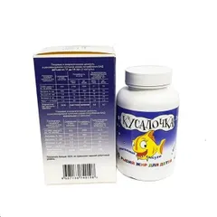Dầu Cá Tuyết Kusalochka Vị Trái Cây - Bổ Sung Omega-3 Cho Trẻ Từ 3 Tuổi - Hỗ Trợ Phát Triển Trí Não và Thị Lực