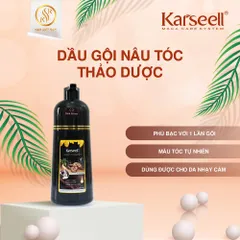Dầu Gội Phủ Bạc Không Cần Oxy Karseell - Nhuộm Đen Tóc Bạc Ngay Sau 1 Lần Gội, Dưỡng Tóc Mềm Mượt 500ml