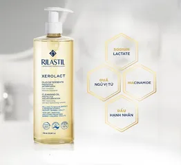 Dầu Tắm Cấp Ẩm Rilastil Xerolact Cleansing Oil 750ml – Giải Pháp Chăm Sóc Da Khô, Nhạy Cảm, Không Kích Ứng
