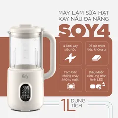 Máy Làm Sữa Hạt Fatzbaby Soy 4 FB5030TL - Xay Nấu Đa Năng 8in1, Giữ Ấm Tự Động, Dung Tích 1L, Thiết Kế Thông Minh Chất Lượng Cao