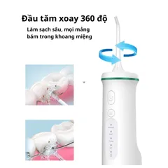 Máy Tăm Nước Cầm Tay SeaSy SS86 - Thiết Bị Làm Sạch Răng Miệng Với 4 Đầu Vòi, Công Nghệ Sóng Âm, Dễ Dàng Sử Dụng, Chống Nước IPX7