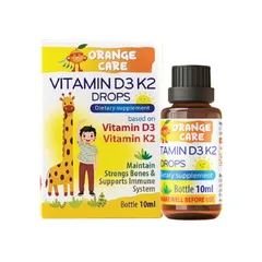 Giọt Vitamin D3 K2 Orange Care - Hỗ trợ hấp thu canxi cho trẻ sơ sinh và người lớn, tăng cường xương răng chắc khỏe