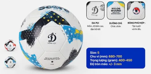 Quả Bóng Đá PU Động Lực UM135M Size 5 - Bóng Tập Luyện Chuyên Nghiệp Cho Trẻ Em và Cầu Thủ Đam Mê Thể Thao