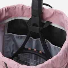 Balo Đựng Vợt Pickleball & Tennis Wilson Drawstring Backpack V2 Hồng Đen - Tiện Lợi Cho Nữ Yêu Thích Thể Thao