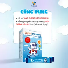 Cốm Hỗ Trợ Tăng Đề Kháng Super Immunee Kiddi Thái Minh - Giải Pháp Tăng Cường Miễn Dịch Cho Trẻ Em, Hộp 20 Gói