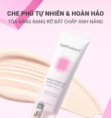 Combo 2 Kem Chống Nắng Cell Fusion C Aqua Tone Up Sunscreen 100 SPF50+ PA+++ - Bảo Vệ Da, Nâng Tone Sáng Tự Nhiên, Dưỡng Ẩm Mịn Mướt