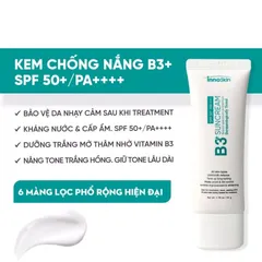 Kem Chống Nắng Innoskin B3 Suncream SPF50+ Dành Cho Da Khô - Bảo Vệ Da Hiệu Quả, Dưỡng Ẩm, Không Để Lại Vệt Trắng