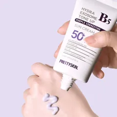 Kem Chống Nắng Pretty Skin Hydra B5 Exosome Tone Up SPF 50+ PA++++ - Hiệu Chỉnh Tone Da, Dưỡng Ẩm Cho Mọi Loại Da