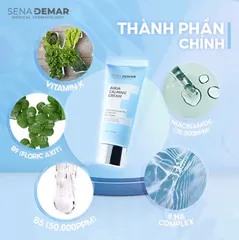 Kem Dưỡng Ẩm Phục Hồi Da Ban Đêm Sena Demar Aqua Calming Cream - Cấp Ẩm, Dưỡng Da Mềm Mại, Thích Hợp Mọi Loại Da, 30ml