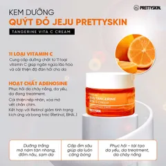 Kem Dưỡng Sáng Da Vitamin C Prettyskin The Pure Jeju Tangerine Vita C Cream - Làm Sáng, Cấp Ẩm, Cải Thiện Sắc Tố Da 52ml