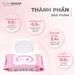 Khăn Tẩy Trang Sena Demar Make-Up - Khăn Ướt Tẩy Trang Sạch Sâu, Dưỡng Da 45 Miếng Chống Nước, Phù Hợp Mọi Loại Da